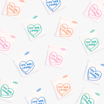 "You are Loved" 6 Pack Woven Labels by Kylie and the Machine