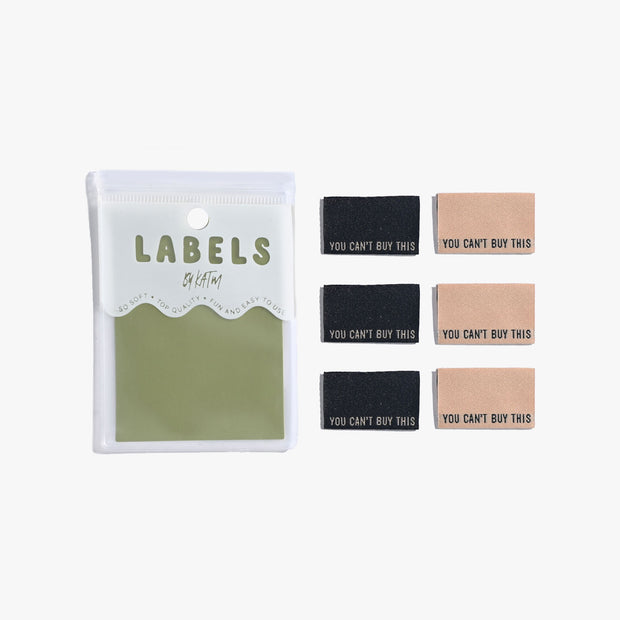 "You Can't Buy This" 6 Pack Woven Labels by Kylie and the Machine