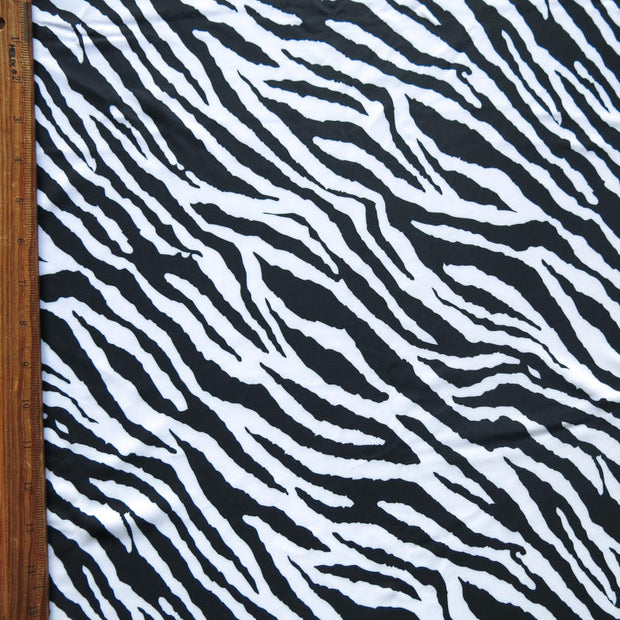 Zebra Print Poly Spandex Swimsuit Fabric