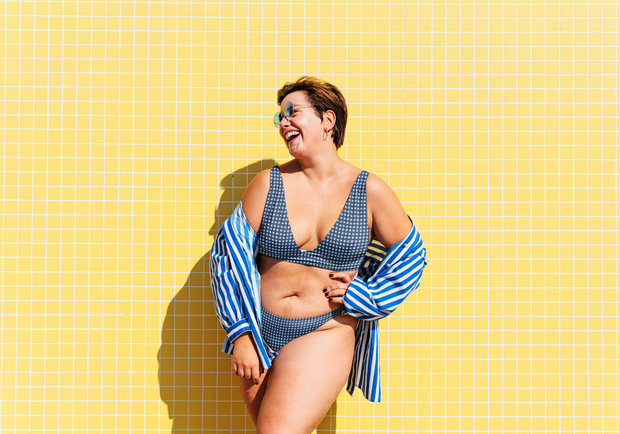 Harmony Blue Gingham Poly Spandex Swimsuit Fabric