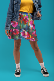 Vibrant Watercolor Flowers Flow Stretch Boardshort Fabric