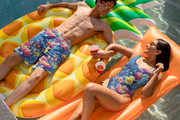 Coral Canopy Flow Stretch Boardshort Fabric