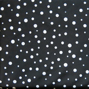 White Bubble Dots on Black Nylon Spandex Swimsuit Fabric