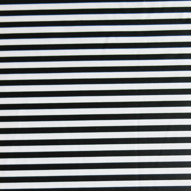 Black and White 1/4" Stripe Poly Spandex Swimsuit Fabric