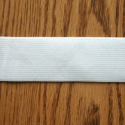 1.5" Wide White Classic Braided Elastic Trim