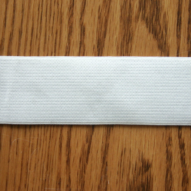 1.5" Wide White Classic Braided Elastic Trim