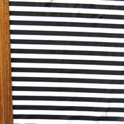 Black and White 1/2 Stripe Nylon Spandex Swimsuit Fabric