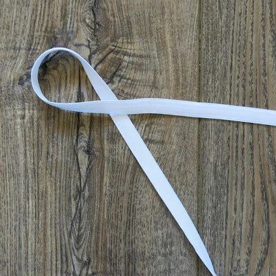 White 1/2" Silicone Backed Elastic