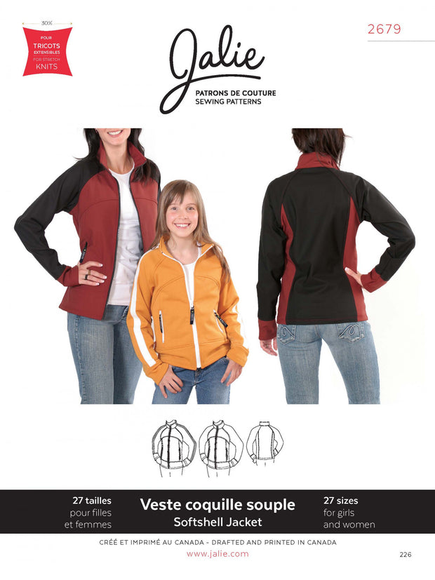 Stretch Softshell Jacket Sewing Pattern by Jalie