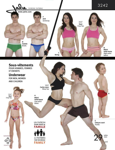 Underwear for Men, Women, and Children Sewing Pattern by Jalie