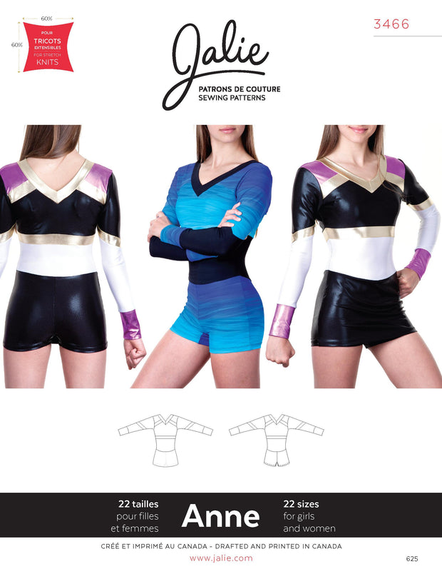 Anne Cheerleading Uniform Sewing Pattern by Jalie