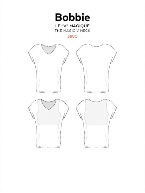 Bobbie V-Neck Top Sewing Pattern by Jalie
