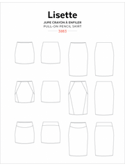 Lisette Pull-On Pencil Skirt Sewing Pattern by Jalie
