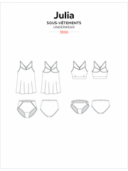 Julia Camisole, Bralette, and Panties Sewing Pattern by Jalie
