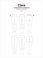 Clara High-Waisted Leggings Sewing Pattern by Jalie