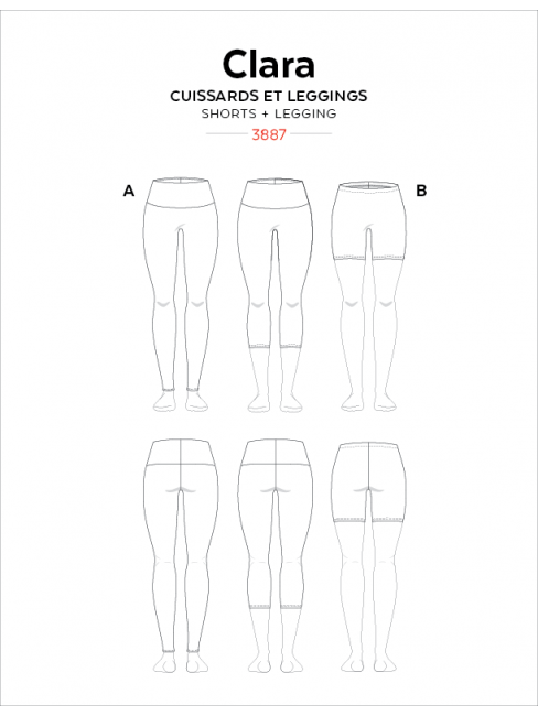 Clara High-Waisted Leggings Sewing Pattern by Jalie