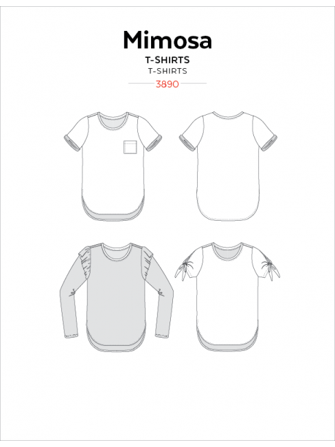 Mimosa Scoopneck T-Shirt Sewing Pattern by Jalie