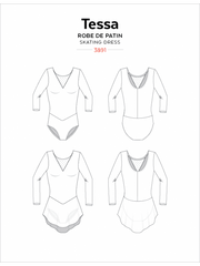 Tessa Long Sleeved Dress and Leotard Sewing Pattern by Jalie