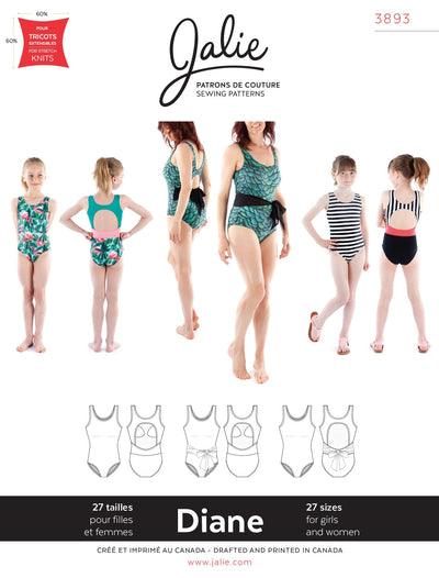 Diane Tank Swimsuit Sewing Pattern by Jalie