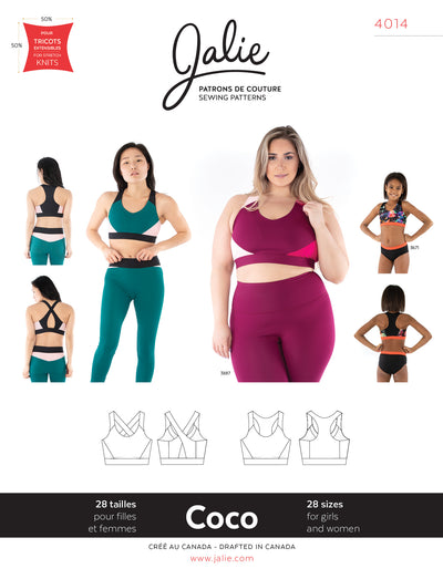 Coco Sport Bra Sewing Pattern by Jalie