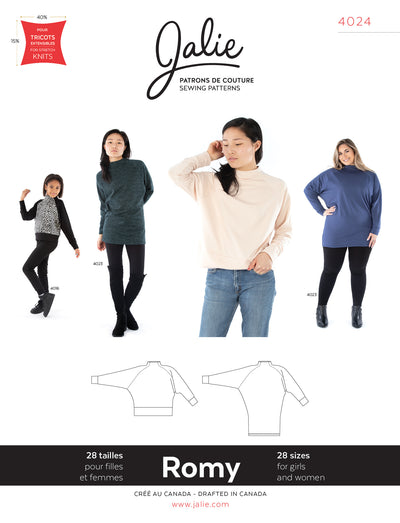 Romy Sweater and Tunic Sewing Pattern by Jalie