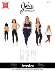 Jessica Leggings with Side Pocket Sewing Pattern by Jalie