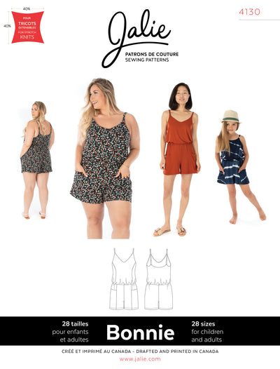 Bonnie Romper Sewing Pattern by Jalie