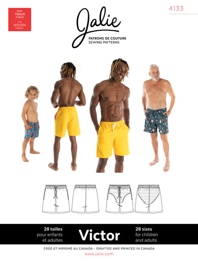 Victor Swim Shorts Sewing Pattern by Jalie
