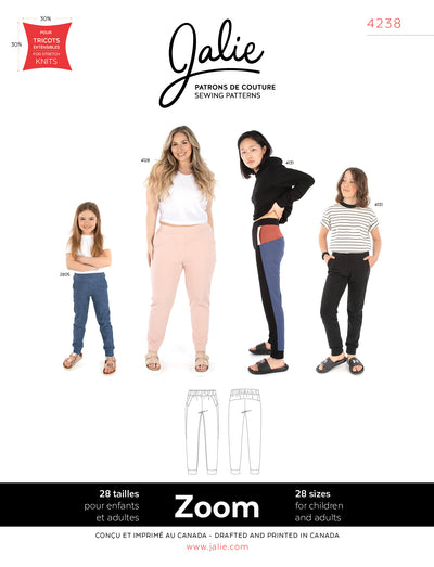 Zoom Modern Jogger Sewing Pattern by Jalie