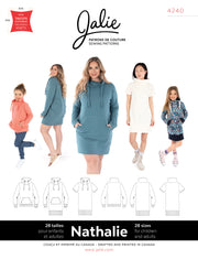 Nathalie Funnel Neck Sweatshirt and Tunic Sewing Pattern by Jalie