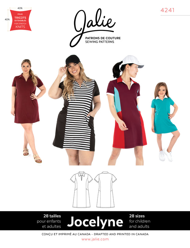 Jocelyne Polo Dress Pattern by Jalie