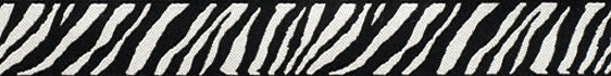 Black and Grey Zebra Reversible Woven Ribbon 5/8" Wide