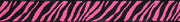 Black and Hot Pink Zebra Reversible Woven Ribbon 5/8" Wide