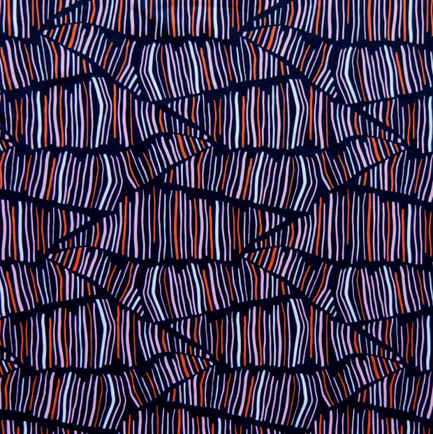 Abstract Lines Nylon Spandex Swimsuit Fabric