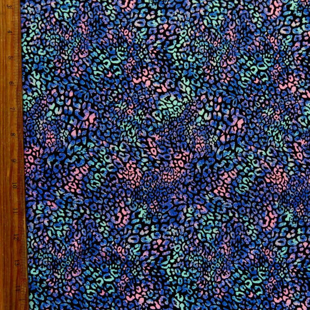 Air Brush Leopard Nylon Spandex Swimsuit Fabric - 19" Remnant