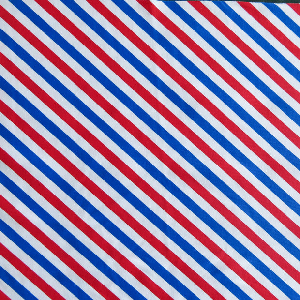 Americana Diagonal Stripes Nylon Spandex Swimsuit Fabric