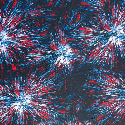 Americana Fireworks Poly Spandex Swimsuit Fabric