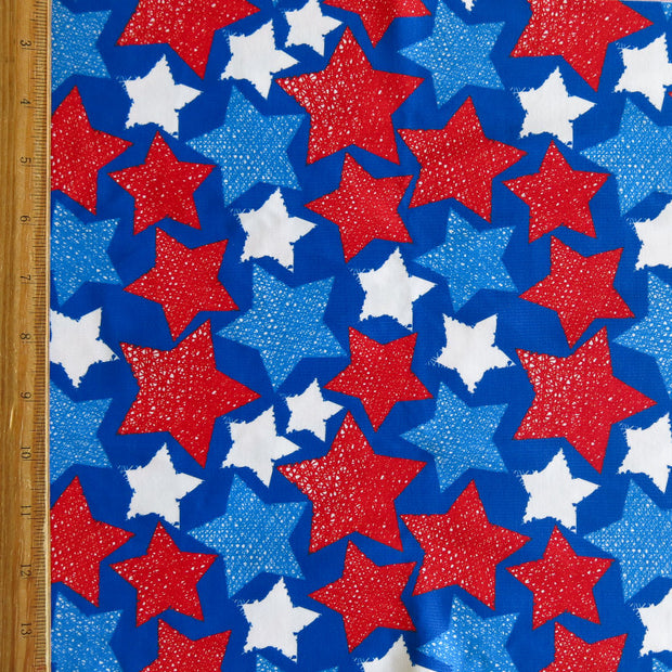 Americana New Stars Nylon Spandex Swimsuit Fabric - SECONDS - Not Quite Perfect