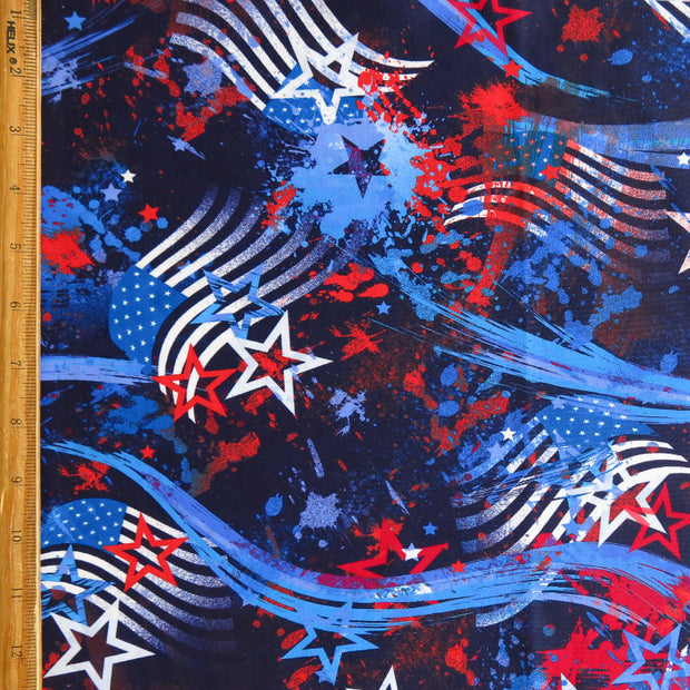 Americana Splashy Celebration Nylon Spandex Swimsuit Fabric