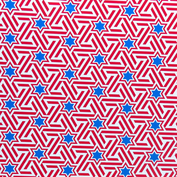 Americana Stars and Stripes Poly Spandex Swimsuit Fabric