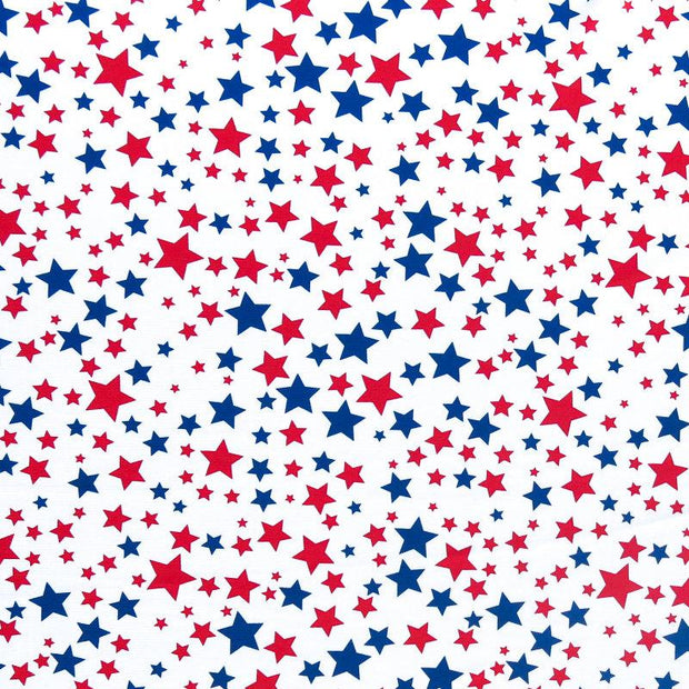 Americana Traditional Stars Poly Spandex Swimsuit Fabric - 19" Remnant