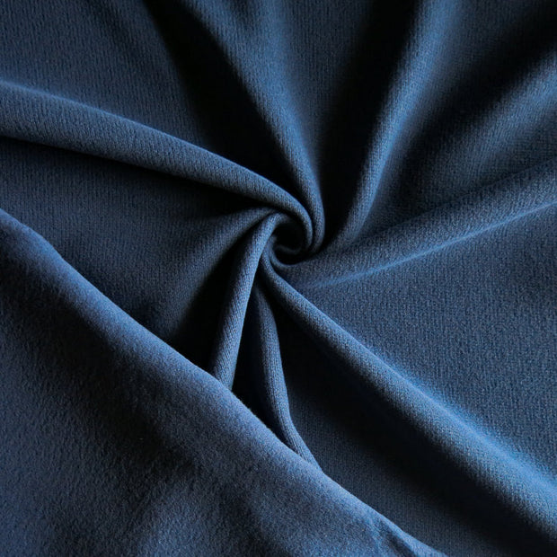 Navy Lightweight Sweaterknit Velour Polartec Fabric - 22" Remnant