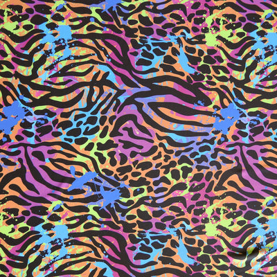 Animal Print with POP Poly Spandex Swimsuit Fabric