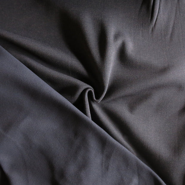 Heathered Black/Brown Powerstretch Fleece Knit Fabric