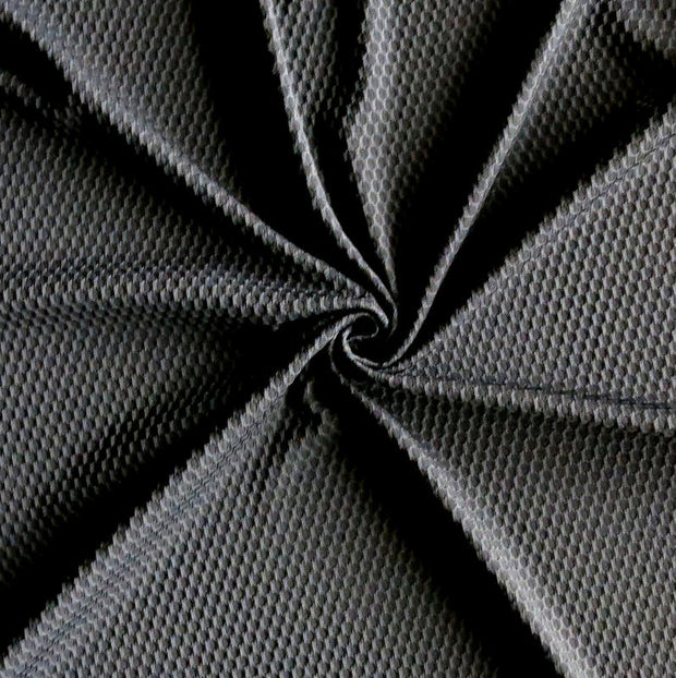 Black Dri-Fit Bubble Jacquard Poly Spandex Mesh Fabric