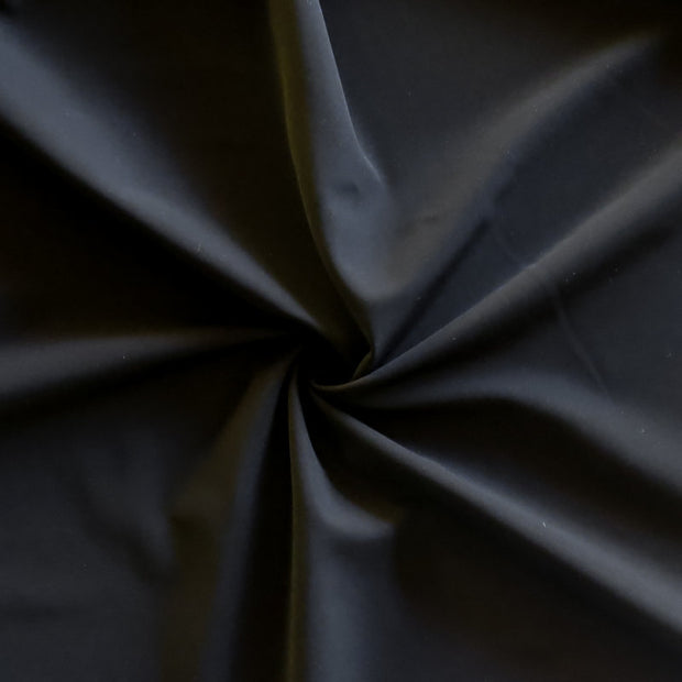 Carbon Black Bi-Layer Poly Lycra Tricot Fabric