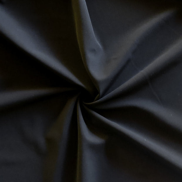 Carbon Black Bi-Layer Poly Lycra Tricot Fabric -RESERVED