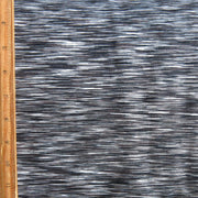 Black/Charcoal Space Dye Poly Lycra Jersey Knit Fabric - 26" Remnant