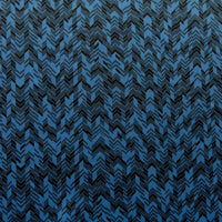 Black Chevrons on Cadet Blue Poly Spandex Knit Fabric