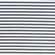 Navy Double Stripe on White Nylon Spandex Swimsuit Fabric
